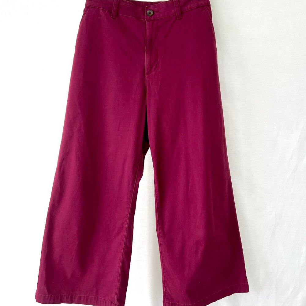 a.n.a., A New Approach Pants, Ankle Length, Straight Leg, Berry Red, Size 12, EC